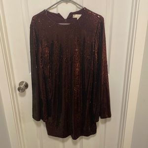 Dress the Population Sequin Cape Dress